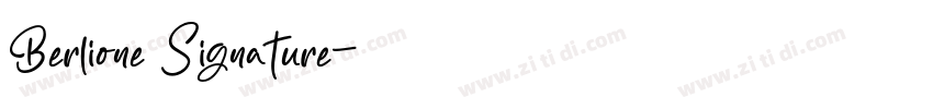 Berlione Signature字体转换
